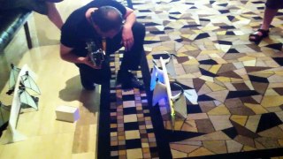 Quadcopter + Flying Wing - Transitional Flight Aircraft - @ Defcon 19!!!