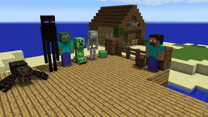 Monster School  Shark Attack - Minecraft Animation Jaws Movie