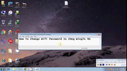 How To Change Wifi Password In ZOng Wingle 4G