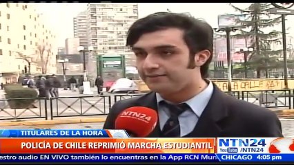 Policía chilena dispersa a estudiantes que protestaban contra reforma educativa