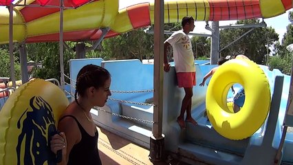 Going Down the Blue Water Slide with Lihot