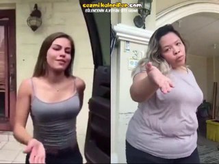 Son Zamanların Trend Dans Videosunu Eğlenceli Şekilde Taklit Eden Hanım Abla