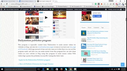 How to Earn with Dailymotion complete Tutorial A to Z(Hindi/Urdu)