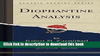 Download Diophantine Analysis (Classic Reprint) Ebook Online