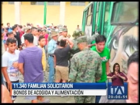 Gobierno: Solo 11.340 familias solicitaron bonos de acogida y alimentación