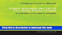 Read Piano Sonatas No.10-12 by Wolfgang Amadeus Mozart for Solo Piano (1783) K.330/300h K.331/300i