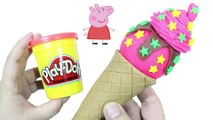 Play Doh Clay Wonderful Pink Color Cream Cups Licorice and Peppa Pig Toys Fun Video for Kids