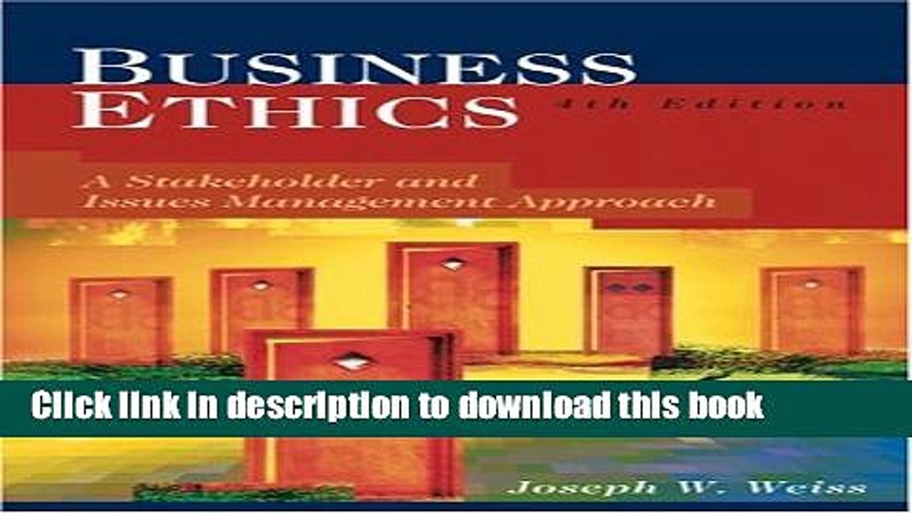 [Read PDF] Business Ethics: Stakeholder and Issues Management Approach Ebook Free