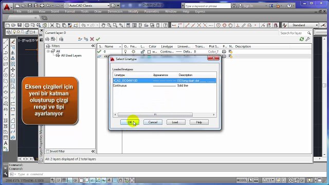 AutoCAD 2 boyutlu çizim uygulamaları-2