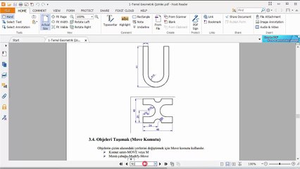 AutoCAD 2 boyutlu çizim uygulamaları-5