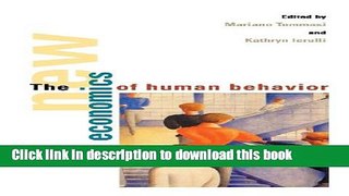 Read The New Economics of Human Behaviour  Ebook Free