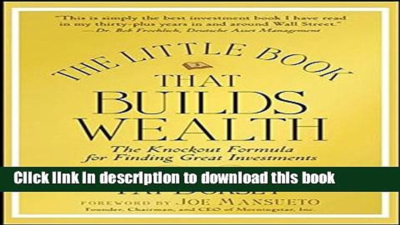 [PDF] The Little Book That Builds Wealth: The Knockout Formula for Finding Great Investments