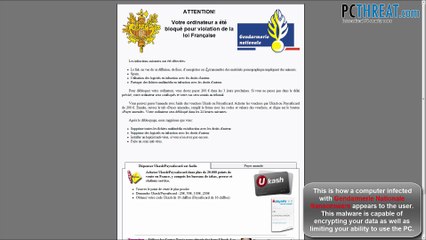 Gendarmerie Nationale Virus Removal Guide
