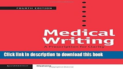 [PDF]  Medical Writing: A Prescription for Clarity  [Download] Online