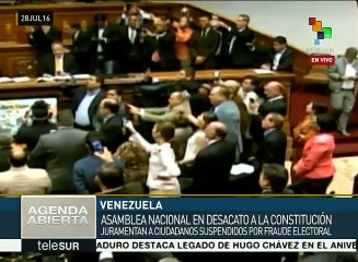 Venezuela:AN juramenta a 3 ciudadanos suspendidos por fraude electoral