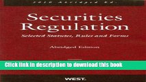 Read Securities Regulation: Selected Statutes, Rules and Forms Ebook Free