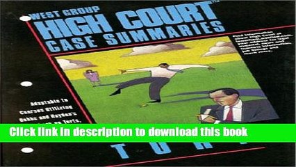 Download Video: Read High Court Case Summaries on Torts Ebook Free