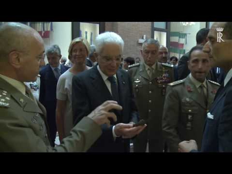 Roma - Mattarella al Sacrario delle Bandiere delle Forze Armate (27.07.16)