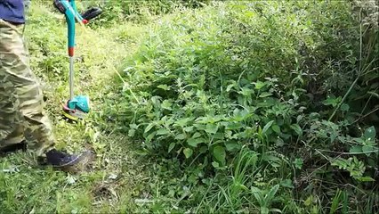 Bosch ART 26 LI: демонстрация работы аккумуляторного триммера