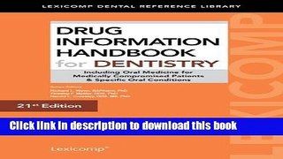 Read Books Drug Information Handbook for Dentistry PDF Free