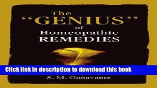 Read The Genius of Homoeopathic Remedies  Ebook Online