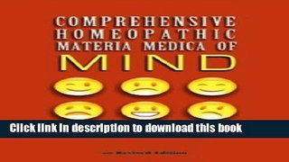 Read New Comprehensive Homoeopathic Materia Medica of Mind  PDF Free
