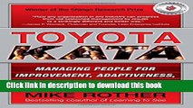 [PDF] Toyota Kata: Managing People for Improvement, Adaptiveness and Superior Results [Read] Online