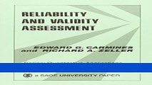 Read Books Reliability and Validity Assessment (Quantitative Applications in the Social Sciences)