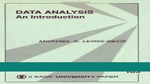 Read Books Data Analysis: An Introduction (Quantitative Applications in the Social Sciences)