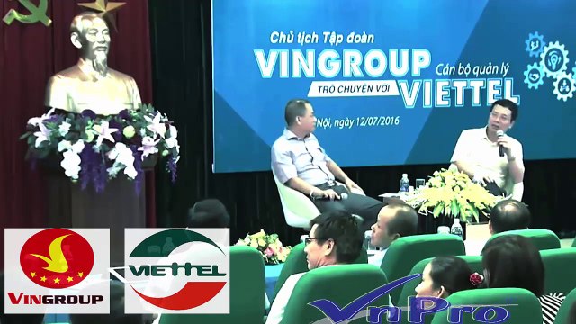Tỷ phú Phạm Nhật Vượng nói chuyện với CEO Viettel Nguyễn Mạnh Hùng ngày 12/07/2016