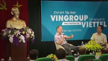 Tỷ phú Phạm Nhật Vượng nói chuyện với CEO Viettel Nguyễn Mạnh Hùng ngày 12/07/2016