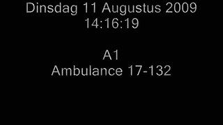 A1 Ambulance 17-132 POB (Pijn Op Borst) Speerreep Hoogvliet