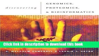 Read Discovering Genomics Proteomics   Bioinformatics (W/Cd Rom)  Ebook Free