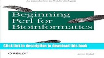Read Beginning Perl for Bioinformatics  Ebook Free