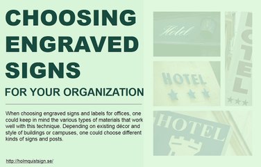 Tips On Selecting Engraved Signs For Organizations