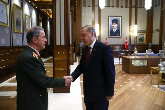 Erdoğan, Genelkurmay Başkanı Orgeneral Akar'ı kabul etti