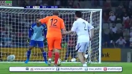 Turkish President Recep Tayyip Erdoğan in football gound