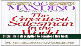 Download Books The Greatest Salesman in the World PDF Free
