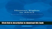 Read Human Rights in Africa: From the OAU to the African Union Ebook Free