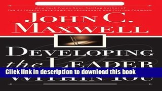 Read Books Developing the Leader Within You E-Book Free