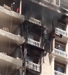 10 katlı inşaatta yangın