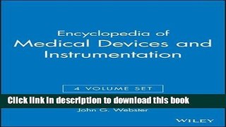 Read Encyclopedia of Medical Devices and Instrumentation  PDF Free
