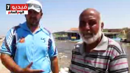 شاطئ بور فؤاد يعانى من مياه الصرف الصحى والكلاب المسعورة