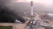 Test de combustion impressionnant d'une fusée Falcon 9 Space X