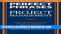 Books Perfect Phrases for Project Management: Hundreds of Ready-to-Use Phrases for Delivering