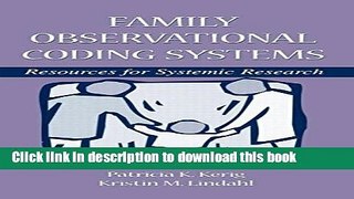 Books Family Observational Coding Systems: Resources for Systemic Research Free Online