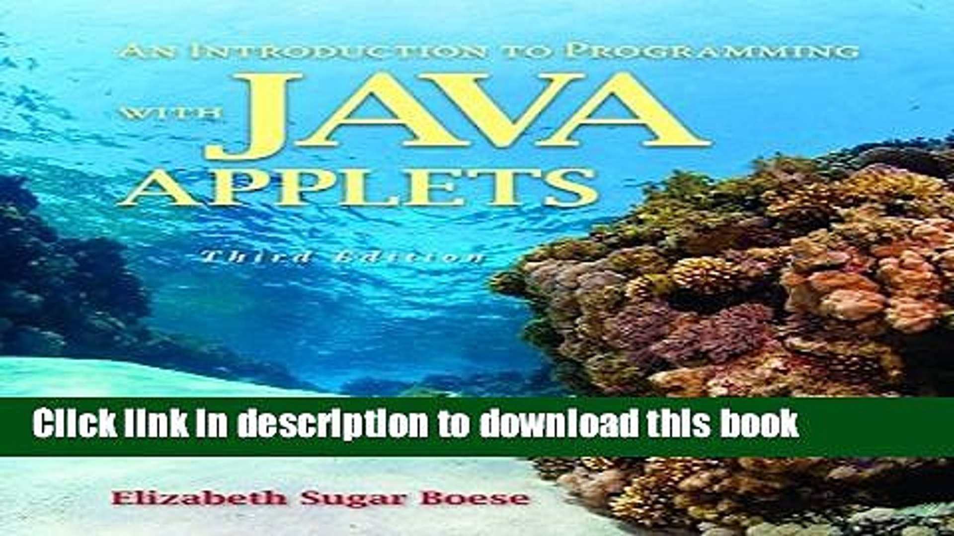 Books An Introduction To Programming With Java Applets Free Online