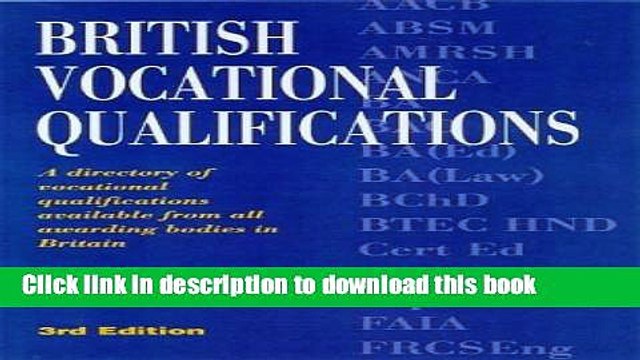 Ebook British Vocational Qualifications Free Online