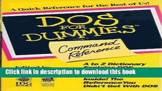 Read DOS for Dummies(r) Command Reference Ebook Free