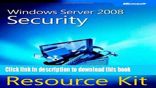 Read Windows Server 2008 Security Resource Kit PDF Free